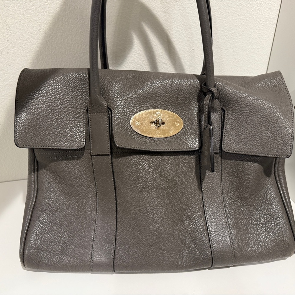 Mulberry Bayswater Charcoal Small Classic Grain